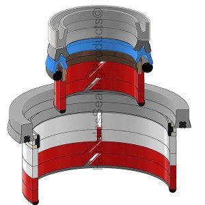 JLG Hydraulic Cylinder Seal Kit – 2 Rod × 4 Bore – JLG-91514063