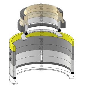 Hydraulic Seal Kit, Rod 90.000 x Bore 130.000 (KATO-309-75400001)