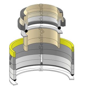 Hydraulic Seal Kit, Rod 100.000 x Bore 140.000 (KATO-309-75500001)