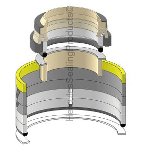 Hydraulic Seal Kit, Rod 95.000 x Bore 135.000 (KATO-329-17190000)
