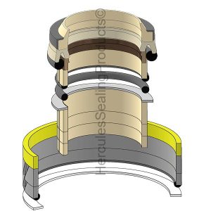 Hydraulic Seal Kit, Rod 105.000 x Bore 150.000 (KATO-329-17200001)