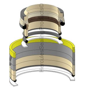 Hydraulic Seal Kit, Rod 110.000 x Bore 160.000 (KATO-329-17590000)
