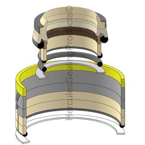 Hydraulic Seal Kit, Rod 100.000 x Bore 150.000 (KATO-329-24100002)
