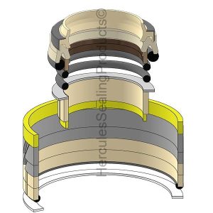 Hydraulic Seal Kit, Rod 85.000 x Bore 125.000, Models SK200 III, SK200 IV, SK200LC III, SK200LC IV, SK210 IV, SK210LC (KOB-2438U1102R300)