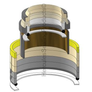 Hydraulic Seal Kit, Rod 90.000 x Bore 140.000, Models SK220 III, SK220LC III, SK220 IV, SK220LC IV, SK250 IV, SK250LC IV, SK250NLC IV (KOB-2438U1135R300)