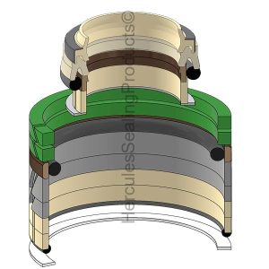 Hydraulic Seal Kit, Rod 100.000 x Bore 150.000, Models SK300 III, SK300 IV, SK300LC III, SK300LC IV, SK310 III, SK310LC III, SK320 III, SK320LC III, SK330 IV, SK330LC IV (KOB-2438U1170R300)