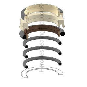Hydraulic Seal Kit, Rod 60.000, Models SK200 III, SK200LC III (KOB-2438U705R100)