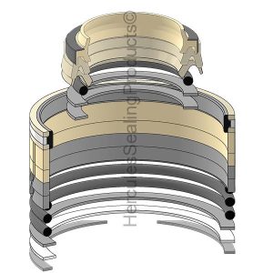 Hydraulic Seal Kit, Rod 50.000 x Bore 70.000, Models SK115SRDZ, SK115SRDZ-1E, SK135SR, SK135SR-1E, SK135SRL-1E, SK135SRLC, SK135SRLC-1E (KOB-LP01V00004R300)