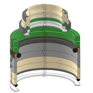 Hydraulic Seal Kit, Rod 90.000 x Bore 125.000, Models SK230-6E, SK250LC-6E (KOB-YB01V00010R300)