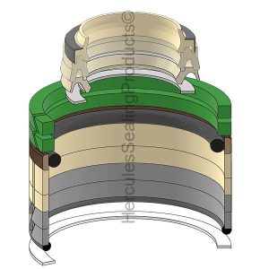 Hydraulic Seal Kit, Rod 75.000 x Bore 105.000, Models SK160LC, SK160LC-6E, SK290LC-6E (KOB-YM01V00009R300)