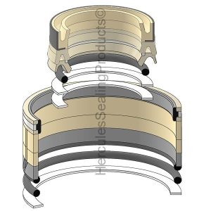 Hydraulic Seal Kit, Rod 85.000 x Bore 125.000, Models SK200-6, SK200LC-6, SK210LC, SK235SR, SK235SRLC (KOB-YN01V00052R300)