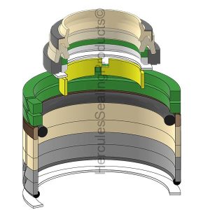 Hydraulic Seal Kit, Rod 85.000 x Bore 125.000, Models SK210LC-6E, SK235SR, SK235SRLC (KOB-YN01V00103R300)