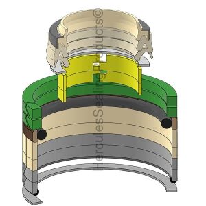 Hydraulic Seal Kit, Rod 95.000 x Bore 135.000, Models SK200-6ES, SK210LC-6E, SK235SR-1E, SK235SR-1ES, SK235SRLC-1E, SK235SRLC-1ES (KOB-YN01V00105R900)