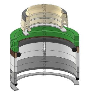 Hydraulic Seal Kit, Rod 80.000 x Bore 120.000, Models SK200-8, SK210LC-8, SK235SR-2, SK235SRLC-2 (KOB-YN01V00153R300)