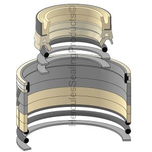 Hydraulic Seal Kit, Rod 65.000 x Bore 95.000, Models SK115SRDZ, SK115SRDZ-1E, SK135SR, SK135SR-1E, SK135SRL, SK135SRL-1E, SK135SRLC, SK135SRLC-1E, SK210LC, SK210LC-6E, SK235SR, SK235SRLC, SK250LC, SK250LC-6E (KOB-YX01V00005R300)