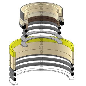 Hydraulic Seal Kit, Rod 65.000 x Bore 110.000, Models SK115SRDZ, SK115SRDZ-1E, SK135SR, SK135SR-1E, SK135SRL, SK135SRL-1E, SK135SRLC, SK135SRLC-1E (KOB-YX01V00006R300)