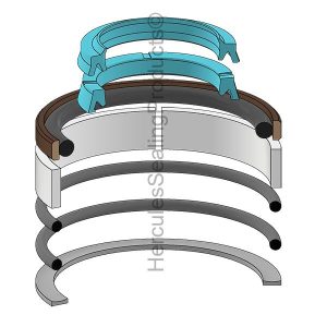 Hydraulic Seal Kit, Rod 30.000 x Bore 45.000, Models B2601HSD, L2501, L2502, L3301, L3302, L3560, L3901, L3902, LA525, LA525FL, LA526, LA555 (KUB-7J273-63400)