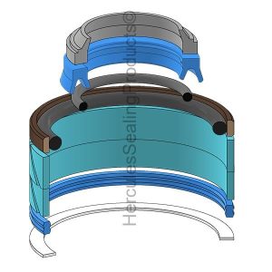 Hydraulic Seal Kit, Rod 35.000 x Bore 60.000, Models LA1154, M6060, M7060 (KUB-7J417-64920)