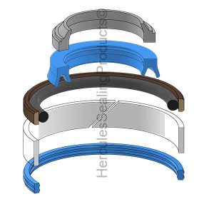 Hydraulic Seal Kit, Rod 35.000 x Bore 55.000, Models L4760, L6060, LA1055, LA1065A, MX5400, MX6000 (KUB-7J808-63400)