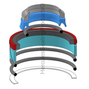 Hydraulic Seal Kit, Rod 40.000 x Bore 75.000, Models BH92, L3560, L4060, L4701, L4760, L4802, L6060, MS5800, MX4800, MX5200, MX5400, MX5800, MX6000 (KUB-7K505-52300)