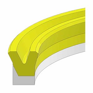 Urethane U-Type Hydraulic Piston U-Seal with Nylon Back-Up Ring (MHP29-070) – ID 55.000 mm x OD 70.000 mm x Height 12.000 mm