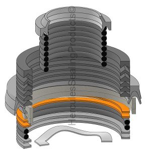 Series H, Hydraulic Seal Kit, Rod 2.500" x Bore 4.000" (MIL-01542-7-40)