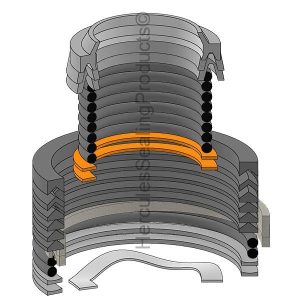 Series H, Hydraulic Seal Kit, Rod 3.500" x Bore 5.000" (MIL-01553-7-40)