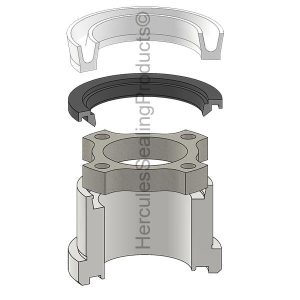 A Series, Bolted Hydraulic Rod Gland Kit, Rod 1.000" (MLR-051-KR011-100)