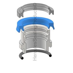 A Series, Retainer Held Hydraulic Rod Gland Kit, Rod 1.375" (MLR-051-KR074-138)