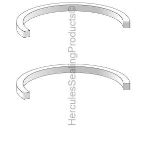 A Series, PTFE Hydraulic Strip Tube End Seal - Bore 2.000" (MLR-090-ES006-200)