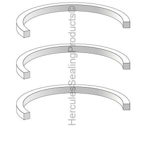 A Series, PTFE Hydraulic Strip Tube End Seal - Bore 4.000" (MLR-090-ES006-400)