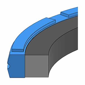 Urethane/Nitrile Two Piece Hydraulic Piston Seal (MPSU300-90X75X7.3) – ID 75.000 mm x OD 90.000 mm x Height 7.300 mm