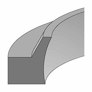 Urethane Snap-In Hydraulic Wiper Ring (MSWE-120X132X7) – ID 120.000 x OD 132.000 x Height 7.000