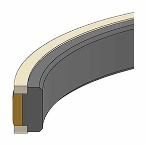 55D Durometer Urethane Cap Nitrile Energizer Polyacetal Anti-Extrusion Rings Hydraulic Piston Seal Assembly (MTPS-100X85X13) – ID 85.000 mm x OD 100.000 mm x Height 13.000 mm