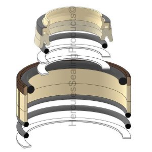 Hydraulic Seal Kit, Rod 45.000 x Bore 75.000, Models B95C (NH-47917961)