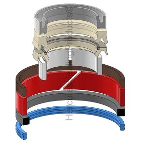 Hydraulic Seal Kit, Rod 2.500 x Bore 4.750, Models B95B - TIER 3 (2008), B95C (NH-84155586)