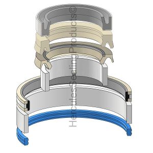Hydraulic Seal Kit, Rod 2.250 x Bore 4.000, Models B95, B95B - TIER 3 (11/10-), B95B - TIER 3 (2008), B95C, LB110, LB110B (NH-84209920)