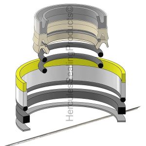 Hydraulic Seal Kit, Rod 2.000 x Bore 2.750, Models LB90, LB90B (NH-85819357)