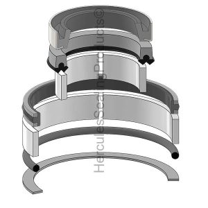Hydraulic Seal Kit, Rod 1.250 x Bore 2.500, Models C185, L180, L185, LS180, LS180B, LS185B, LX865, LX885 (NH-86570931)