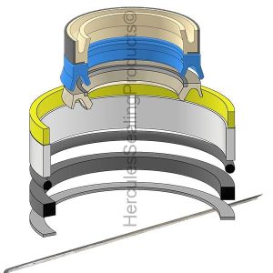 Hydraulic Seal Kit, Rod 1.625 x Bore 80.000, Models B95, B95B - TIER 3 (11/10-), B95B - TIER 3 (2008), B95C, LB75, LB75B, LB90B, LB110, LB110B (NH-87428627)
