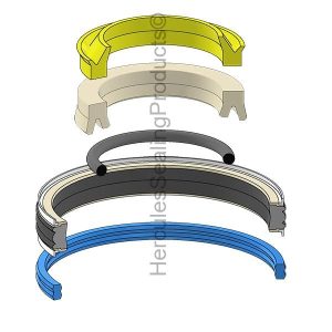 Hydraulic Seal Kit, Rod 45.000 x Bore 80.000, Models B95, B95B - TIER 3 (11/10-), B95B - TIER 3 (2008), B95C, LB110B (NH-87573868)