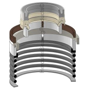 Hydraulic Seal Kit, Rod 2.500 x Bore 5.250, Models B95B - TIER 3 (2008) (NH-87654843)