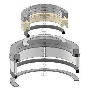 Hydraulic Seal Kit, Rod 2.000 x Bore 60.000 (NN-58499-6G500)