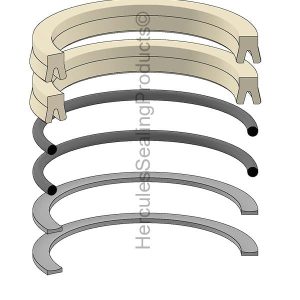 Telescopic, Hydraulic Piston Seal Kit - Bore 2.500" (ORT-TS543511000)