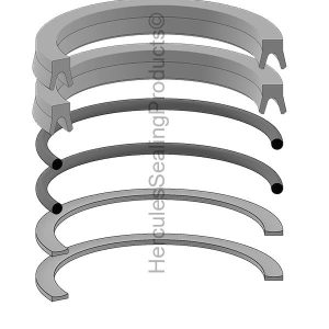 Telescopic, Hydraulic Piston Seal Kit - Bore 3.250" (ORT-TS563511000)