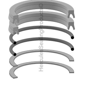 Telescopic, Hydraulic Piston Seal Kit - Bore 6.000" (ORT-TS603511000)
