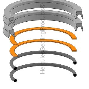 Telescopic, Hydraulic Piston Seal Kit - Bore 1.500" (ORT-TS777512000)