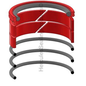 Gen II 2H Series, Hydraulic Piston Seal Kit, Bore 4.000" (PKH-PK402HH001)