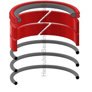 Gen II 2H Series, Hydraulic Piston Seal Kit, Bore 5.000" (PKH-PK502HH001)
