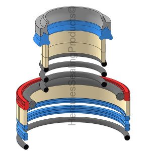 Rexroth Hydraulic Cylinder Seal Kit – 36 mm Rod × 63 mm Bore – RRTH-R961008011